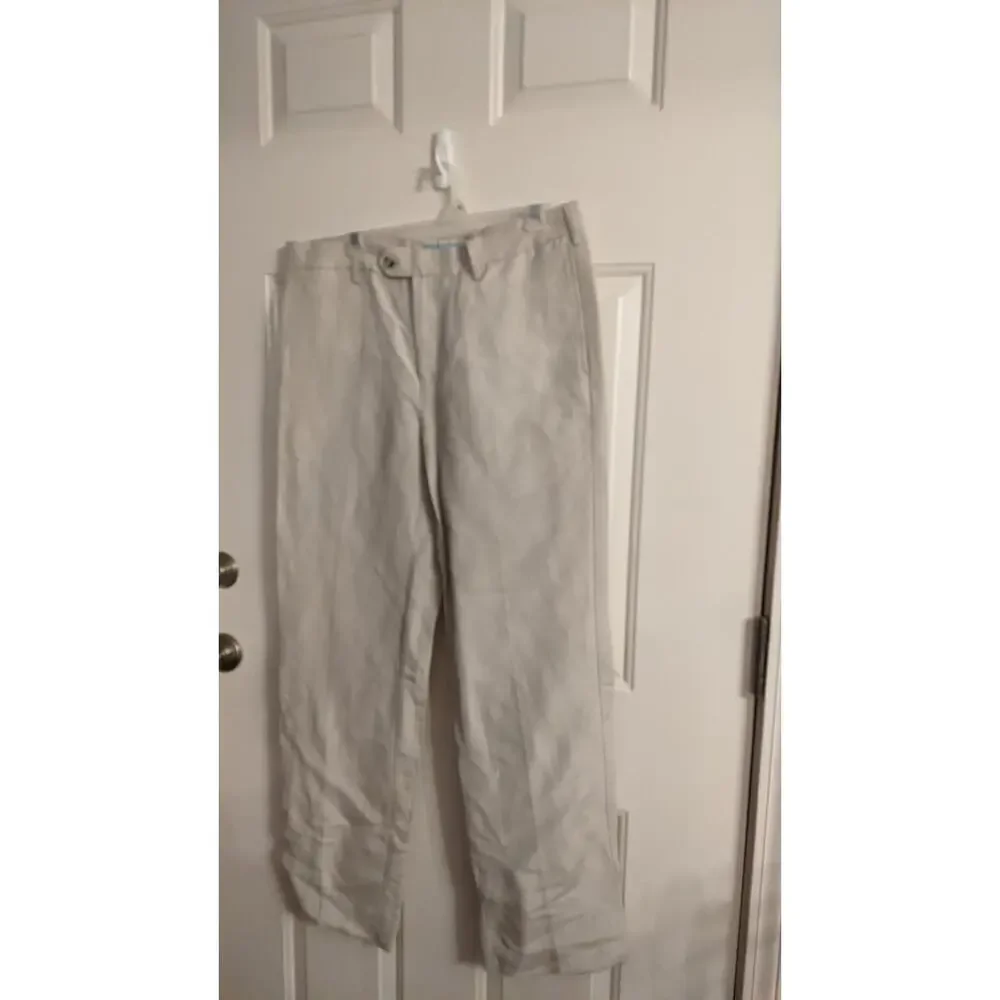 Savane Limen/Viscose Light Tan/cream Khaki Slacks, 34/32